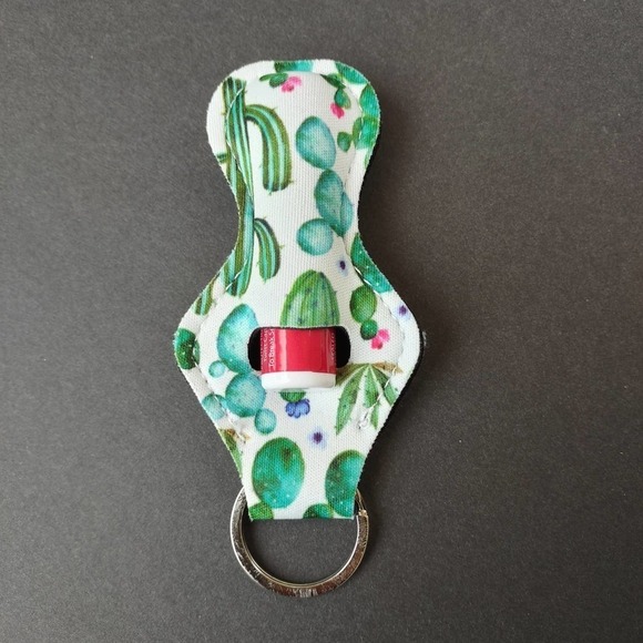 5 for $25 Cactus Southwest Wrist Strap Lip Balm Holder Keychain Lipstick Lightr - Picture 3 of 5